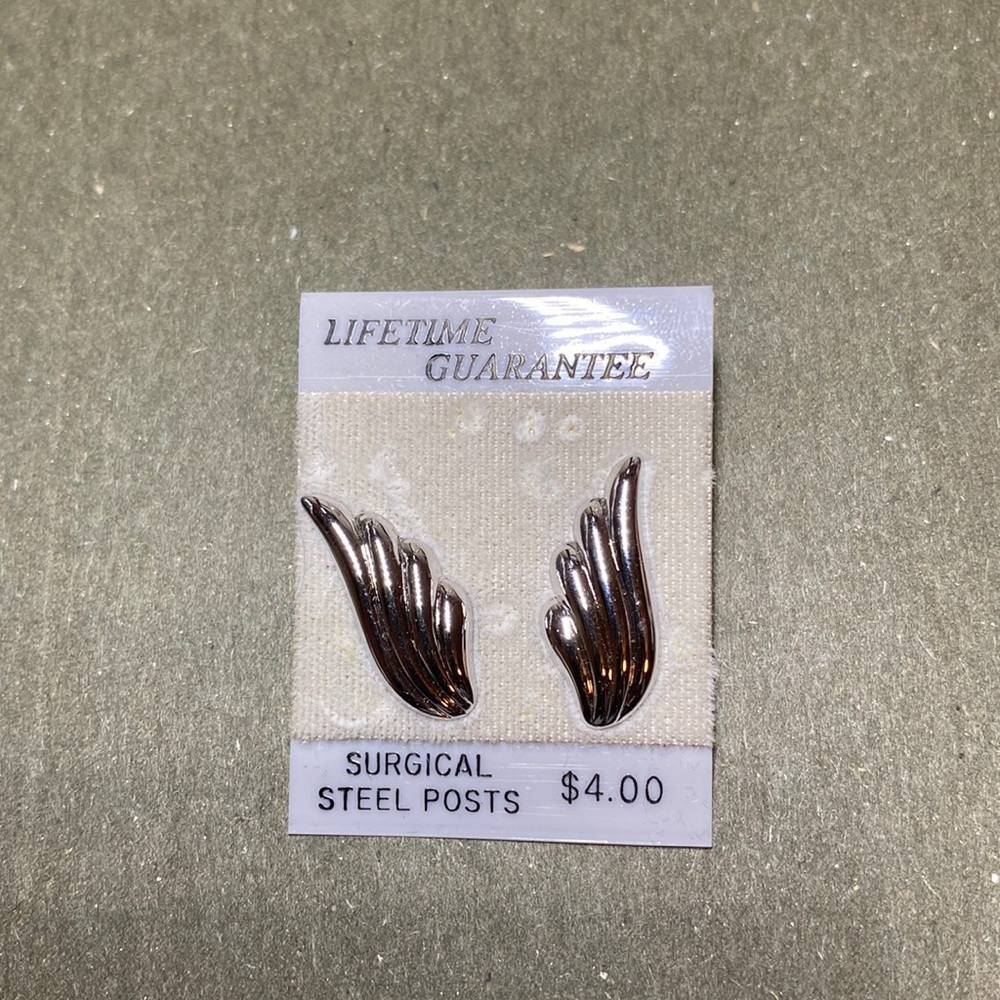 Silver Wings Earrings - pierced